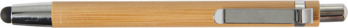 Bambus kuglepen med stylus touch tip