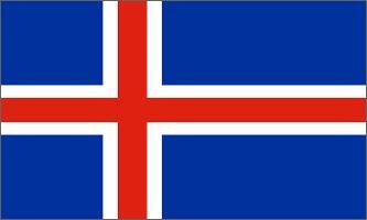 Bordsflagga Island (stor)
