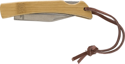 Stainless steel and bamboo foldable knife Beckett